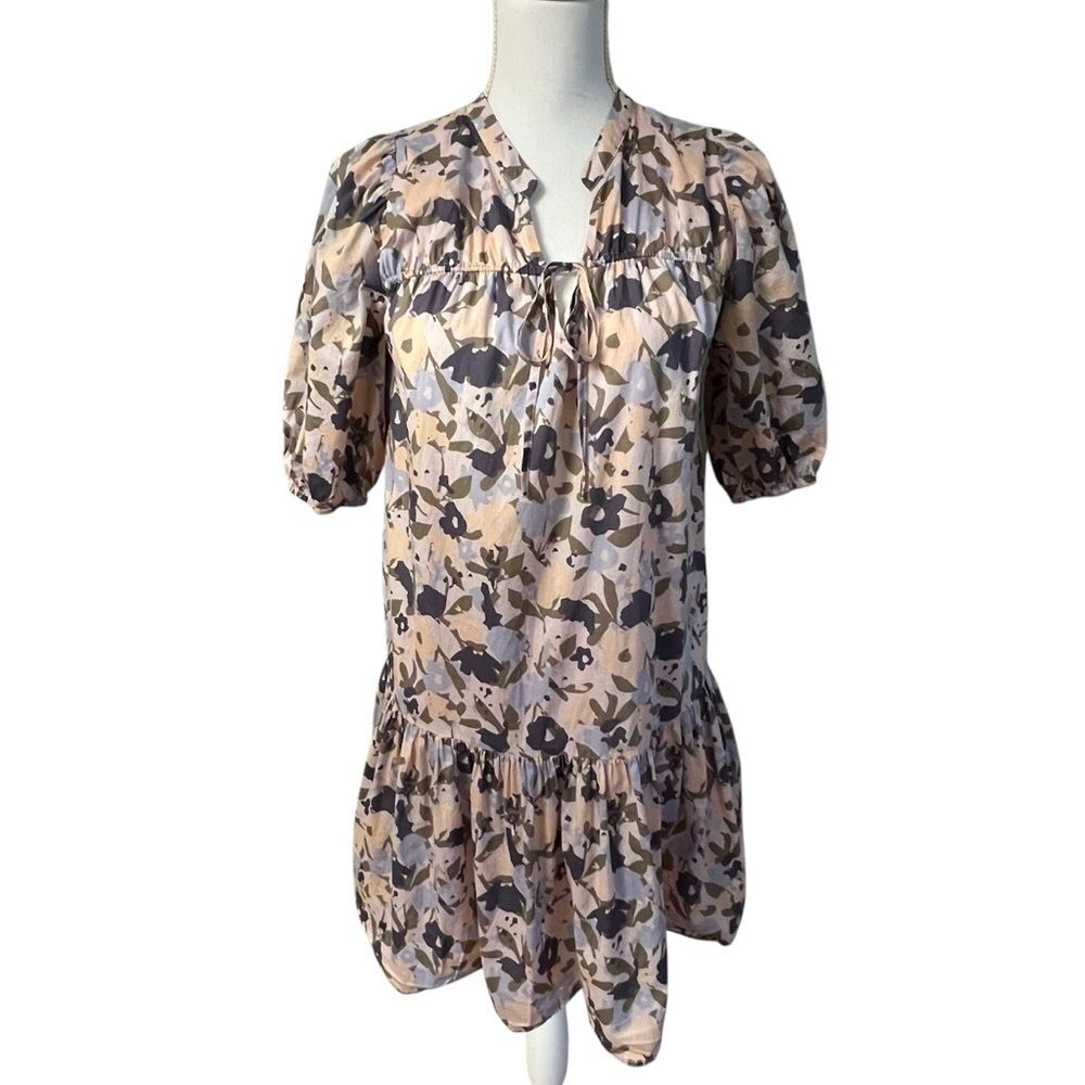 Rails Womens Floral Peasant Dress Size S Cottage Boho Vacation Organic Cotton